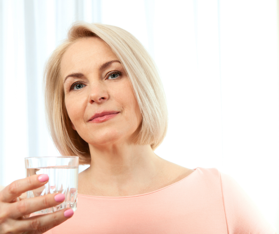 Woman drinking water