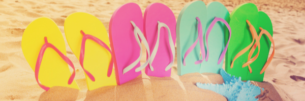 summer flip flops